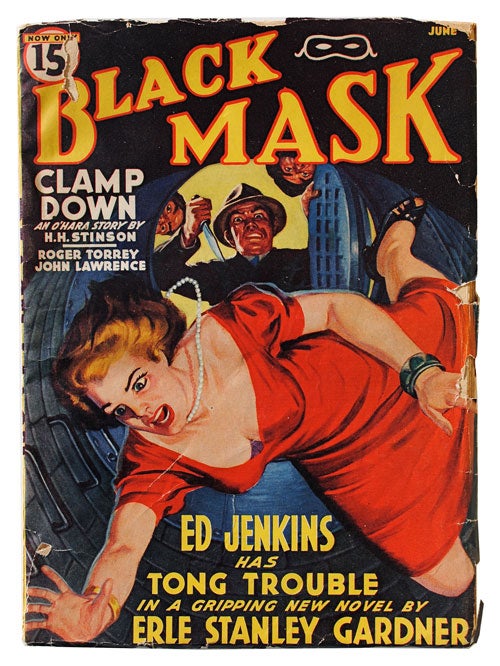 Item #1506 BLACK MASK - VOL.XXIII, NO.2 (JUNE, 1940). Erle Stanley Gardner, H. H. Stinson, Roger Torrey, Rafael De Soto, contributors, cover art.