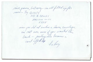 REJECTION LETTER FROM D.A. LEVY TO DANTE THOMAS