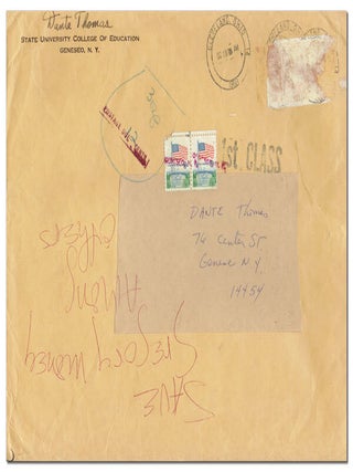 Item #1864 REJECTION LETTER FROM D.A. LEVY TO DANTE THOMAS. d. a levy