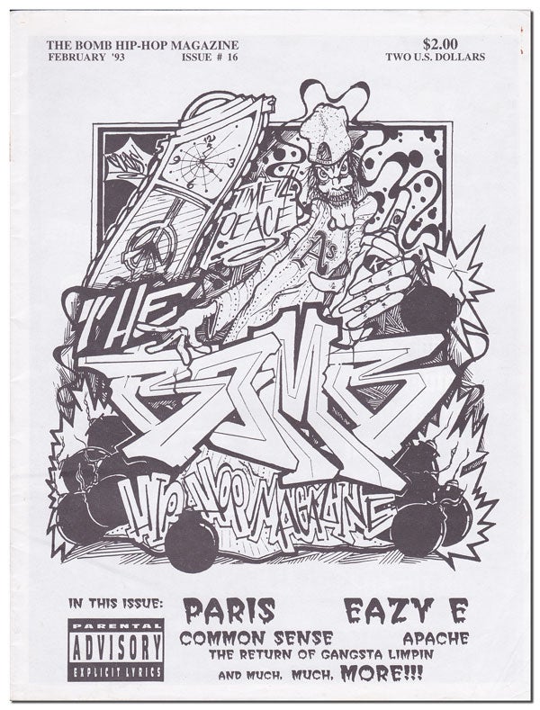 Item #2214 THE BOMB HIP-HOP MAGAZINE - ISSUE #16 (FEBRUARY 1993). HIP-HOP, David Paul.