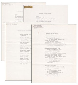 FOUR ORIGINAL TYPESCRIPT POEMS, WITH A ONE-PAGE ALS TO GAIL CHIARRELLO