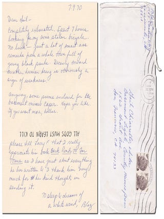 Item #2329 FOUR ORIGINAL TYPESCRIPT POEMS, WITH A ONE-PAGE ALS TO GAIL CHIARRELLO. Douglas Blazek