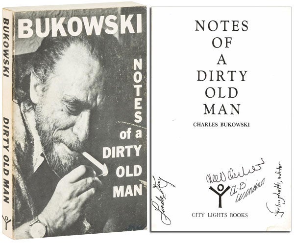 Item #2639 NOTES OF A DIRTY OLD MAN - SIGNED BY NEELI CHERKOVSKI, LAWRENCE FERLINGHETTI, LINDA KING, AND A.D. WINANS. Charles Bukowski.