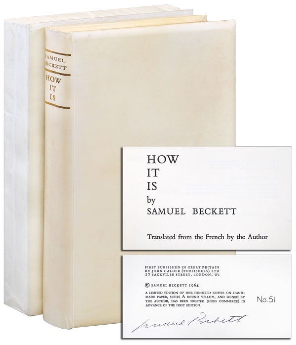 HOW IT IS - LIMITED EDITION, SIGNED. Samuel Beckett.