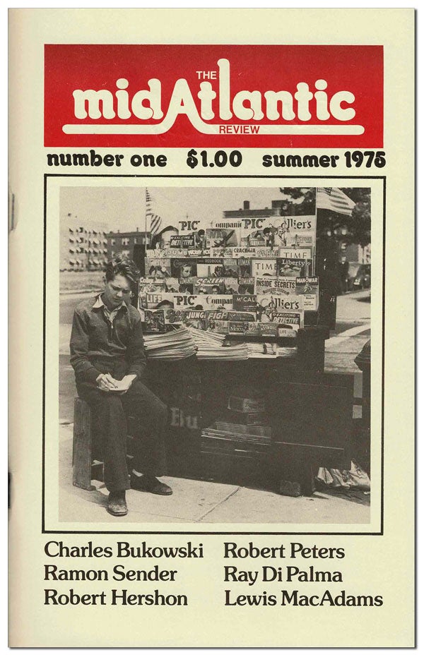 Item #3510 THE MIDATLANTIC REVIEW - VOL.1, NO.1 (SUMMER 1975) - SIGNED [TOGETHER WITH] CORRECTED TYPESCRIPT FOR "BIG MAX" Charles Bukowski, Stephen Baily, Gualterio Blanco, Billy Collins, contributor.