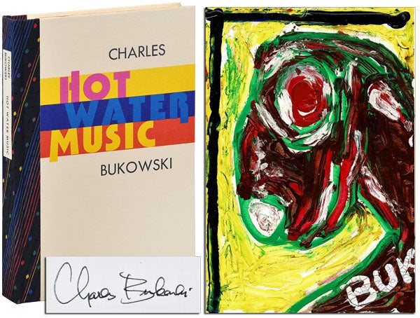 Item #3721 HOT WATER MUSIC – DELUXE ISSUE, SIGNED. Charles Bukowski.