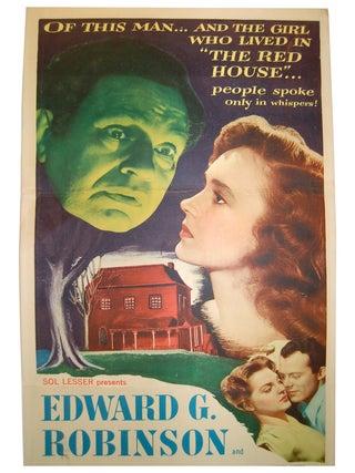 Item #388 THE RED HOUSE - ORIGINAL INSERT FILM POSTER. George Agnew Chamberlain, Delmer Daves,...
