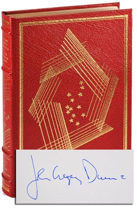 Item #4128 THE RED WHITE AND BLUE, A NOVEL - LIMITED EDITION, SIGNED. John Gregory Dunne