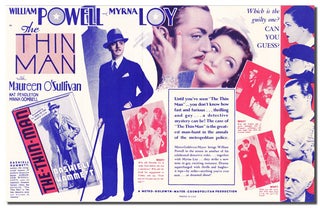 Item #460 ORIGINAL HERALD FOR THE 1934 FILM "THE THIN MAN" Dashiell Hammett, W. S. Van Dyke,...