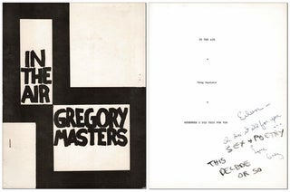 Item #4825 IN THE AIR - INSCRIBED TO EILEEN MYLES. Gregory Masters