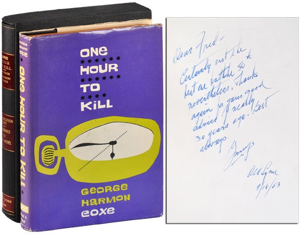 Item #4841 ONE HOUR TO KILL - INSCRIBED TO FREDERICK NEBEL. George Harmon Coxe.