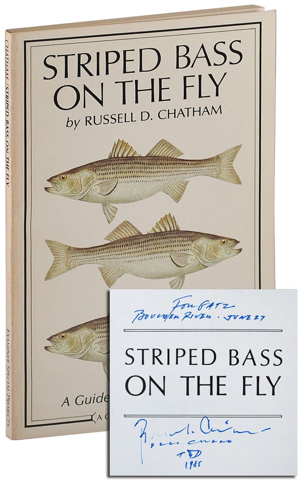 STRIPED BASS: A GUIDE TO CALIFORNIA WATERS - INSCRIBED TO WILLIAM HJORTSBERG. Russell Chatham.