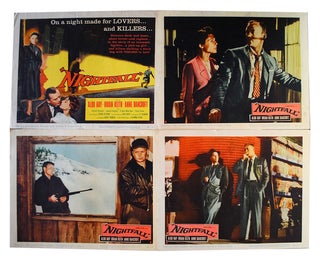 SET OF 5 ORIGINAL LOBBY CARDS FROM THE 1957 FILM NOIR "NIGHTFALL"