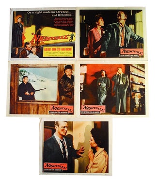 Item #513 SET OF 5 ORIGINAL LOBBY CARDS FROM THE 1957 FILM NOIR "NIGHTFALL" David Goodis, Jacques...