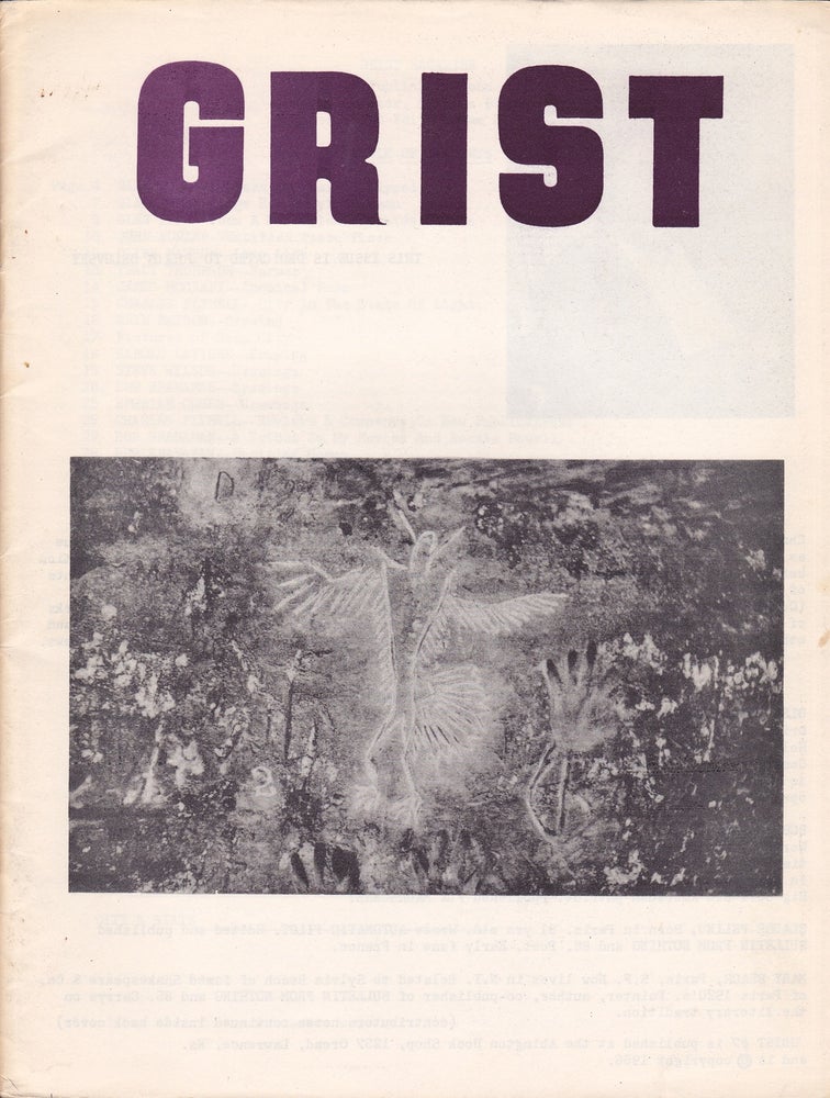 Item #521 GRIST 7. John Fowler, S. Clay Wilson, Charles Plymell, illustrations, poetry.