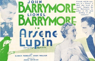 Item #531 ORIGINAL HERALD FOR THE 1932 FILM "ARSENE LUPIN" Maurice LeBlanc, Jack Conway, novels,...