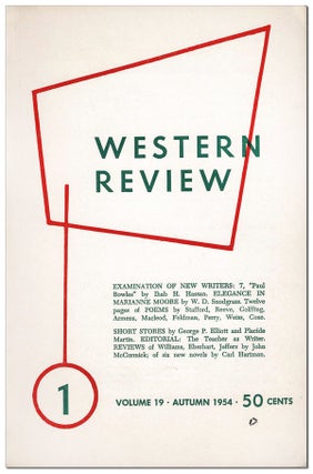 Item #5356 WESTERN REVIEW - VOL.19, NO.1 (AUTUMN, 1954). Ray B. West Jr
