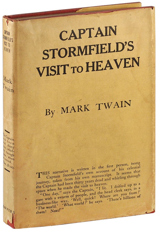 Item #5377 EXTRACT FROM CAPTAIN STORMFIELD'S VISIT TO HEAVEN. Mark Twain, pseud. of Samuel L. Clemens.