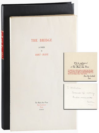 THE BRIDGE: A POEM - REVIEW COPY, INSCRIBED TO MALCOLM COWLEY