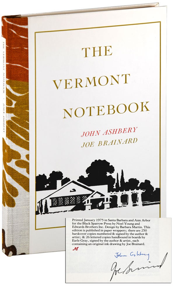 Item #5459 THE VERMONT NOTEBOOK - DELUXE ISSUE, SIGNED WITH AN ORIGINAL INK ILLUSTRATION. John Ashbery, Joe Brainard, text, illustrations.