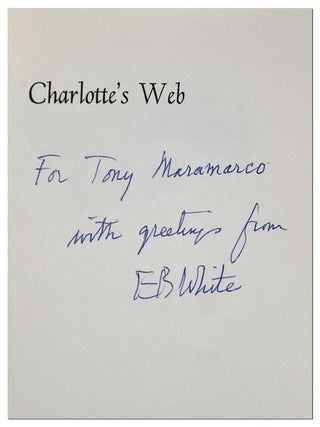 CHARLOTTE'S WEB - INSCRIBED