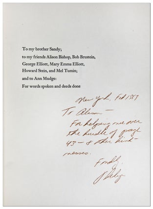 WHEN SHE WAS GOOD - DEDICATION COPY, INSCRIBED TO ALISON LURIE