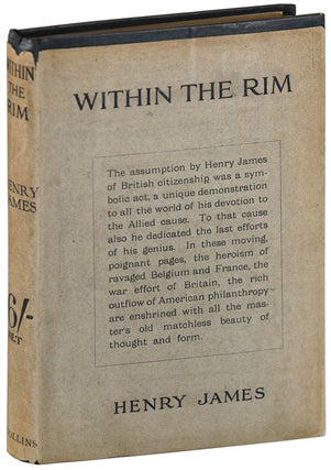 Item #5753 WITHIN THE RIM AND OTHER ESSAYS, 1914-15 – REVIEW COPY. Henry James