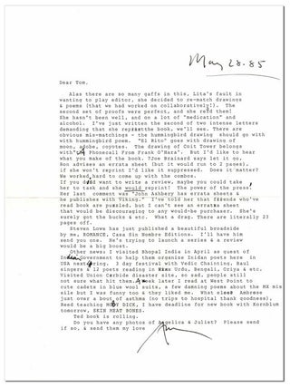 INVENTION - INSCRIBED TO TOM CLARK, WITH A TYPED LETTER LAID IN