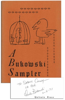 Item #6048 A BUKOWSKI SAMPLER - INSCRIBED TO SEAMUS COONEY. Charles Bukowski, Douglas Blazek, poems