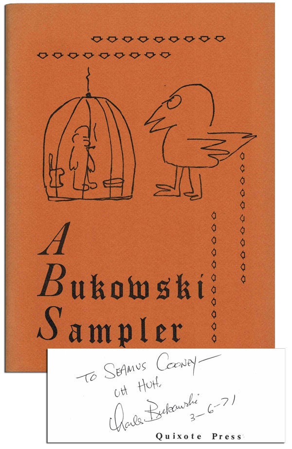 Item #6048 A BUKOWSKI SAMPLER - INSCRIBED TO SEAMUS COONEY. Charles Bukowski, Douglas Blazek, poems.