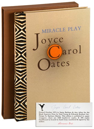 Item #6052 MIRACLE PLAY - THE BINDER'S COPY, SIGNED. Joyce Carol Oates