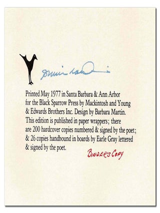 WHITE SAIL - THE BINDER'S COPY, SIGNED