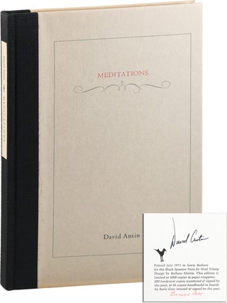 Item #6110 MEDITATIONS - THE BINDER'S COPY, SIGNED. David Antin