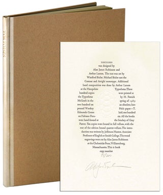 Item #6126 TORTOISES: SIX POEMS - LIMITED EDITION, SIGNED. D. H. Lawrence, Alan James Robinson,...