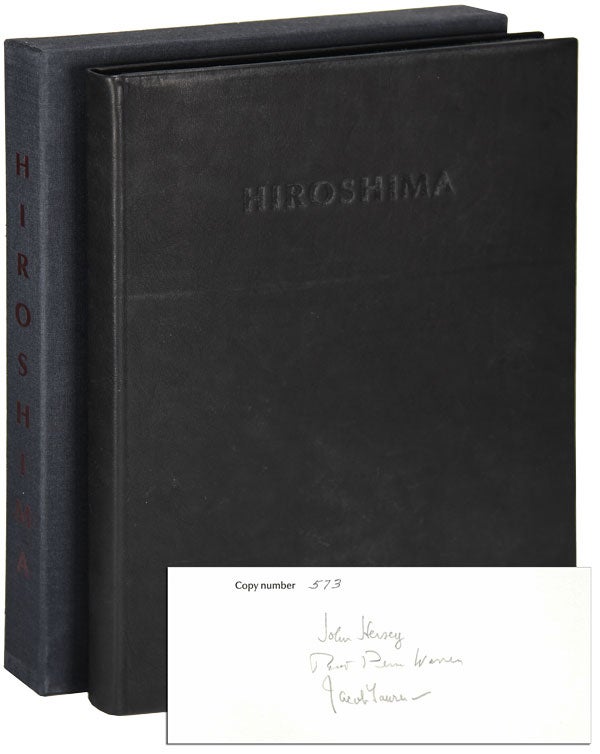 Item #6306 HIROSHIMA - LIMITED EDITION, SIGNED. John Hersey, Robert Penn Warren, Jacob Lawrence, text, poem, illustrations.