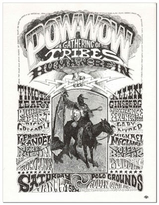 Item #6378 BROADSIDE: POW-WOW - A GATHERING OF THE TRIBES FOR A HUMAN BE-IN. Rick Griffin, design