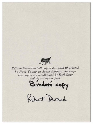 THE BOOK OF MONTHS & OTHER POEMS - THE BINDER'S COPY, SIGNED