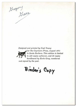 THE MONEY OF THE SUNLIGHT - THE BINDER'S COPY, SIGNED