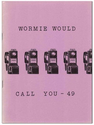 Item #6465 THE WORMWOOD REVIEW - NO.49 (VOL.13, NO.1) - SIGNED. Charles Bukowski, M. K. Book,...