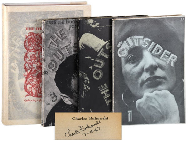 THE OUTSIDER - NOS.1-5 [COMPLETE RUN] SIGNED BY BUKOWSKI & JOHN WEBB. Charles Bukowski, and Kenneth, William S. Burroughs.