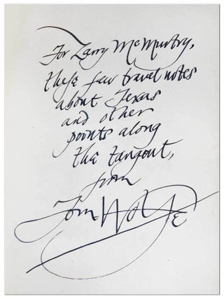THE ELECTRIC KOOL-AID ACID TEST - INSCRIBED TO LARRY MCMURTRY