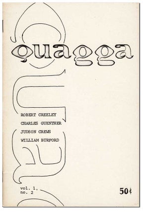 Item #6746 QUAGGA - VOL.1, NO.2 (MAY, 1960). Donald Carroll, Charles Bukowski, Ian Hamilton...