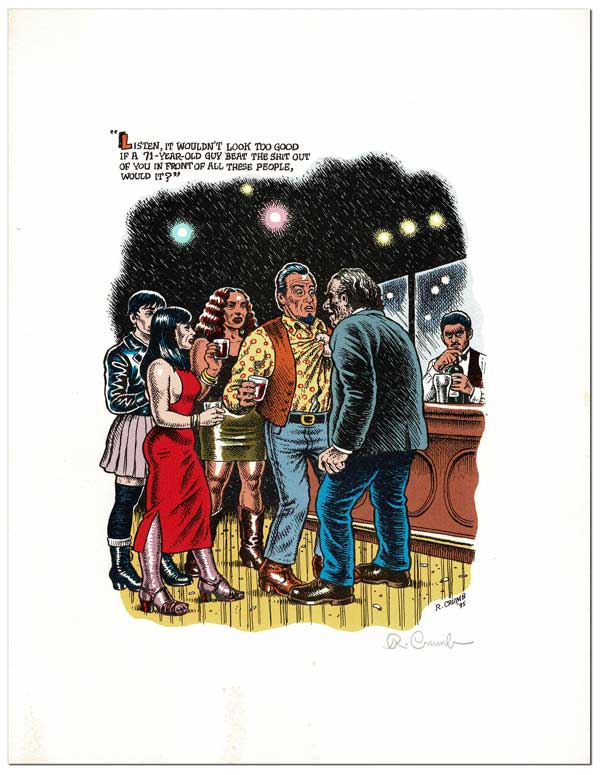 Item #6799 ORIGINAL SIGNED SILKSCREEN PRINT [FROM] THE CAPTAIN IS OUT TO LUNCH AND THE SAILORS HAVE TAKEN OVER THE SHIP. Charles Bukowski, R. Crumb, stories, illustrations.