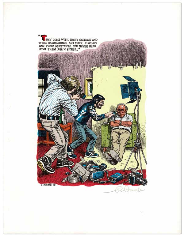 Item #6801 ORIGINAL SIGNED SILKSCREEN PRINT [FROM] THE CAPTAIN IS OUT TO LUNCH AND THE SAILORS HAVE TAKEN OVER THE SHIP. Charles Bukowski, R. Crumb, stories, illustrations.