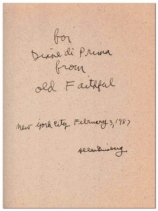 HOWL: ORIGINAL DRAFT FACSIMILE, TRANSCRIPT & VARIANT VERSIONS, FULLY ANNOTATED BY AUTHOR, WITH CONTEMPORANEOUS CORRESPONDENCE, ACCOUNT OF FIRST PUBLIC READING, LEGAL SKIRMISHES, PRECURSOR TEXTS & BIBLIOGRAPHY - INSCRIBED TO DIANE DI PRIMA