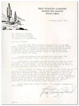THE D.A. CALLS IT MURDER - INSCRIBED, WITH TLS TIPPED IN