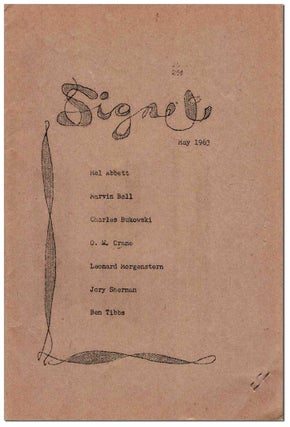 Item #7130 SIGNET - VOL.5, NO.5 (MAY, 1963). Sue T. Friedman, Charles Bukowski, Jory Sherman, Ben...