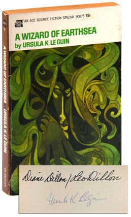 Item #7148 A WIZARD OF EARTHSEA - SIGNED BY LE GUIN AND LEO & DIANE DILLON. Ursula K. Le Guin,...