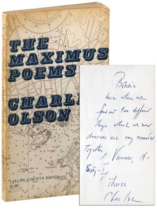 Item #7170 THE MAXIMUS POEMS - INSCRIBED TO BOBBIE CREELEY. Charles Olson
