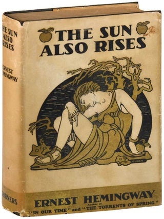 Item #7284 THE SUN ALSO RISES. Ernest Hemingway, Cleonike Damianakes, novel, design